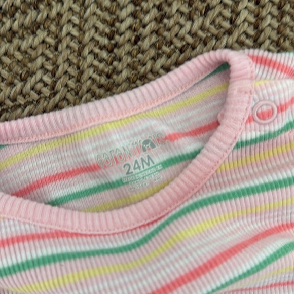 Garanimals Striped Pastel Kids One Piece 24 months NWOT - Picture 2 of 2